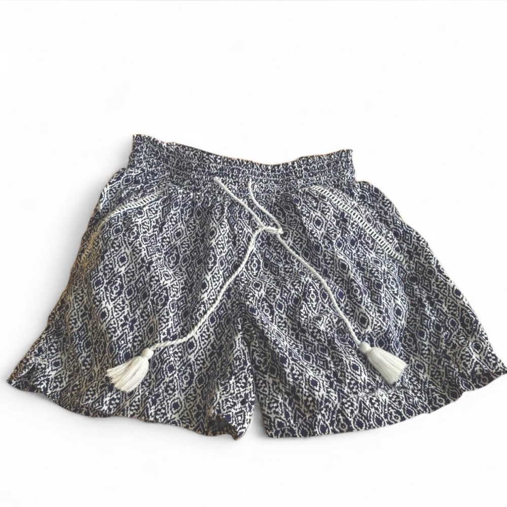 Women's Briggs boho blue and White Patterned Shorts
